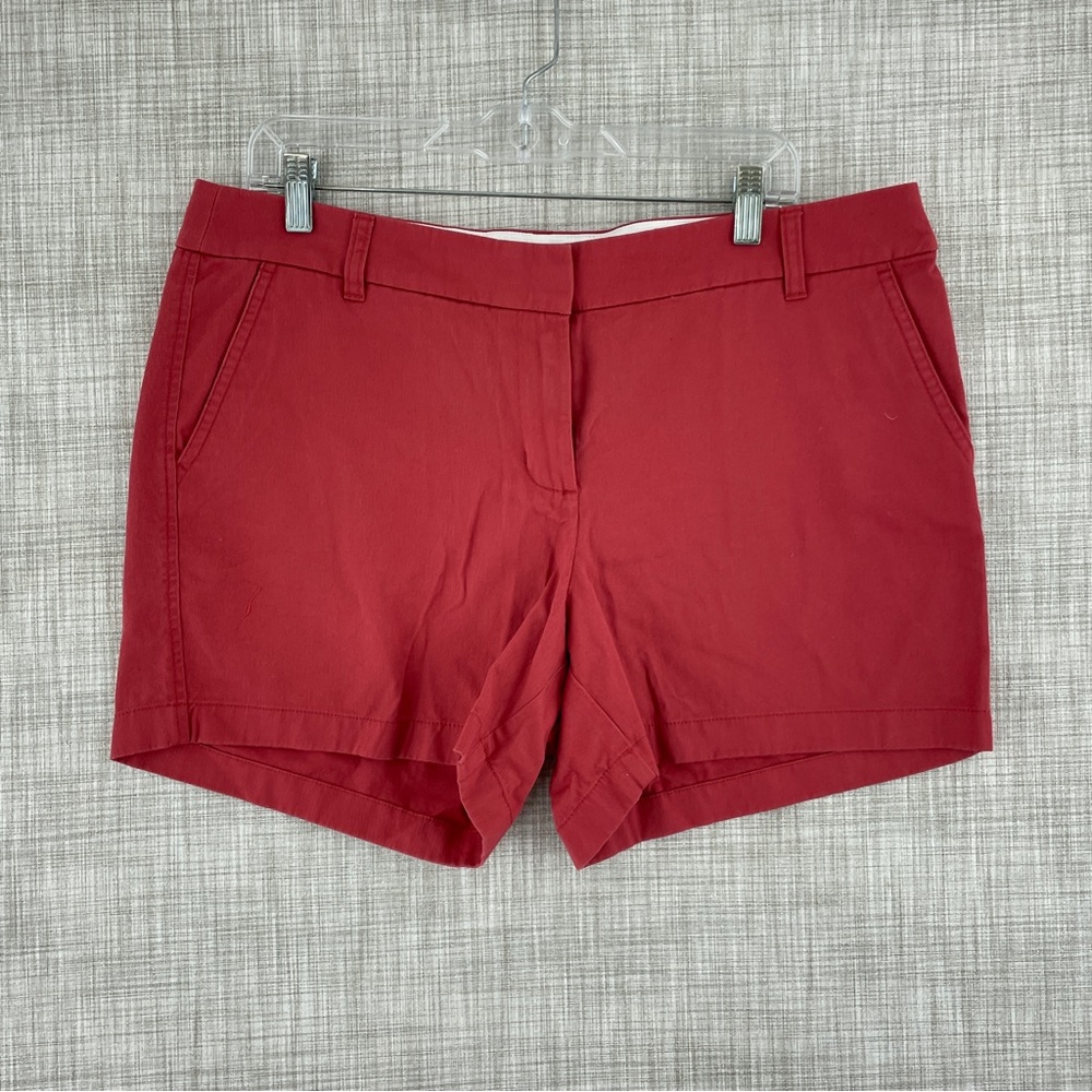 J. Crew Womens Size 14 red chino shorts 4.5" inseam